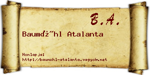 Baumöhl Atalanta névjegykártya
